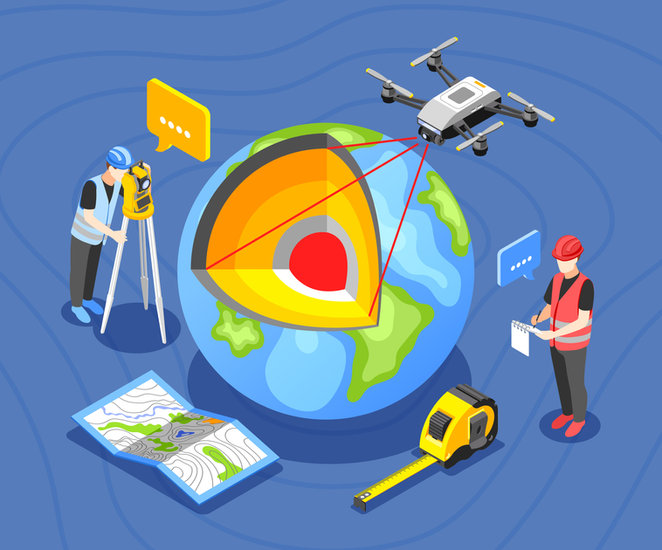 Topographic field survey